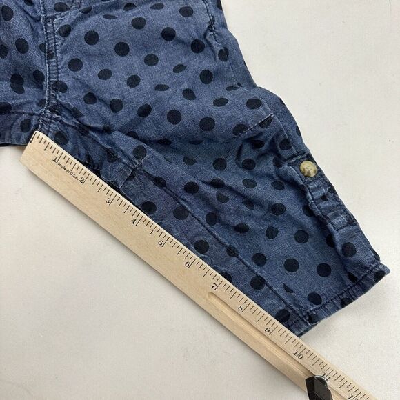 OshKosh B'Gosh Denim Blue Jean Overalls Polka Dot Size 18M 100% Cotton Vestbak - Picture 4 of 12